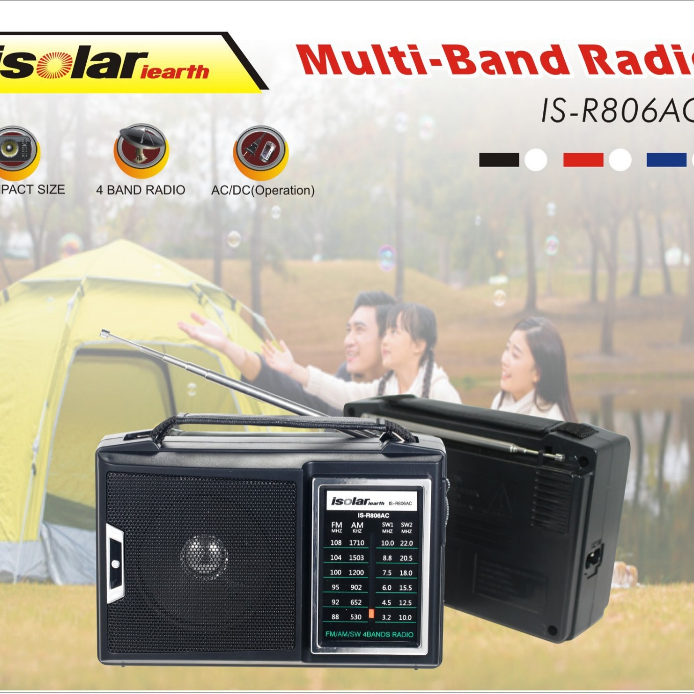 Radio retrógrada portátil transfronteriza especial para personas mayores con rueda de rodillos de operación simple y estación de medición manual de transmisión multibanda