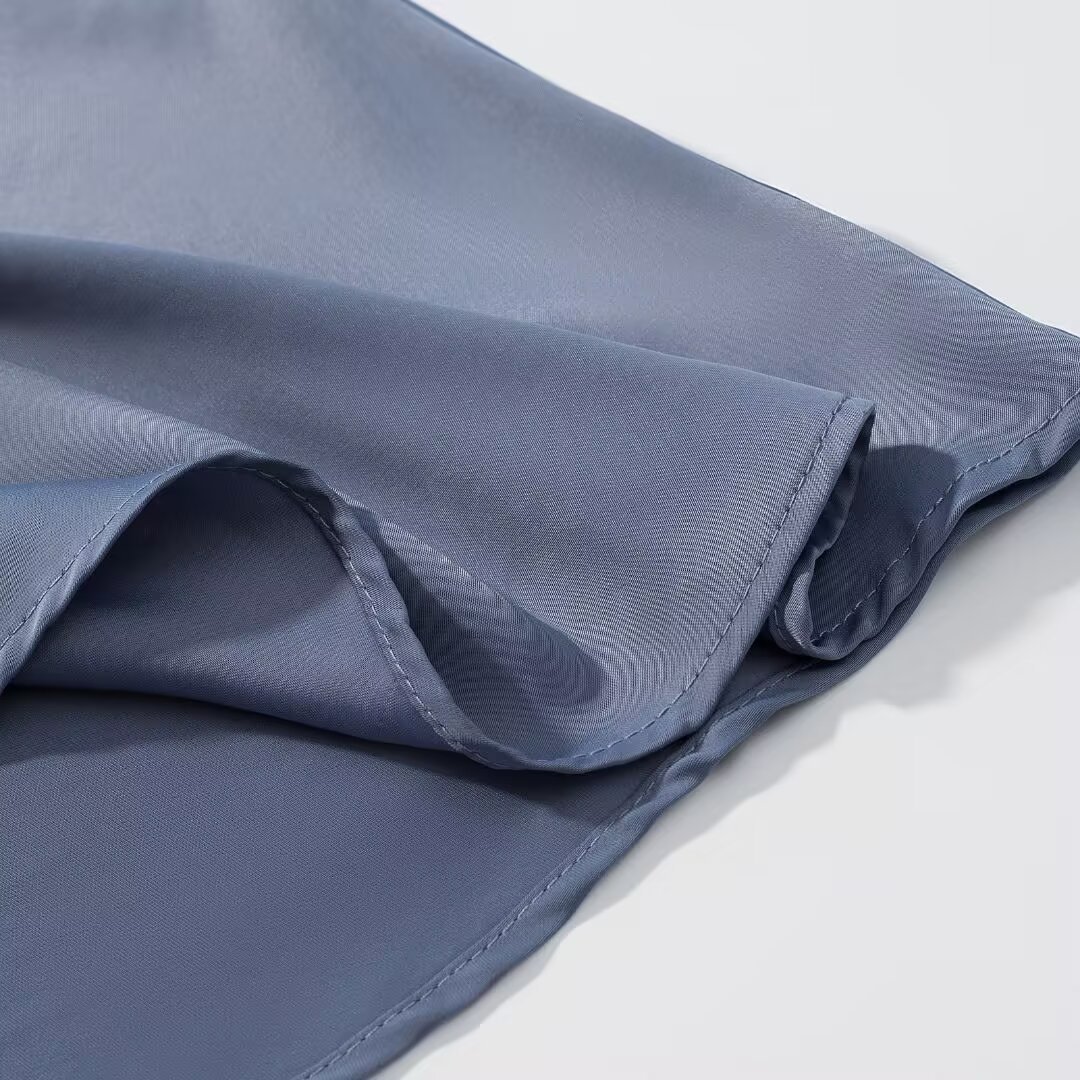 Women's Asymmetrical Top Fashionable Chic Silk Satin Texture New Clothing_ecoleips.com