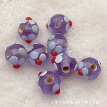 RS121-RS130山水名物日式琉璃珠 六眼天珠DIY琉璃配珠