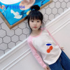 022804 goods in stock new pattern Raglan Simplicity T-shirts letter printing fashion new pattern children T-shirt jacket