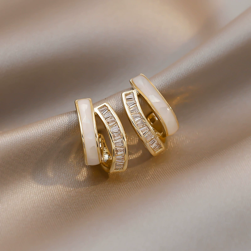 Серебряная игла, белый цирконий, модные милые серьги из жемчуга, цветок, французский стиль