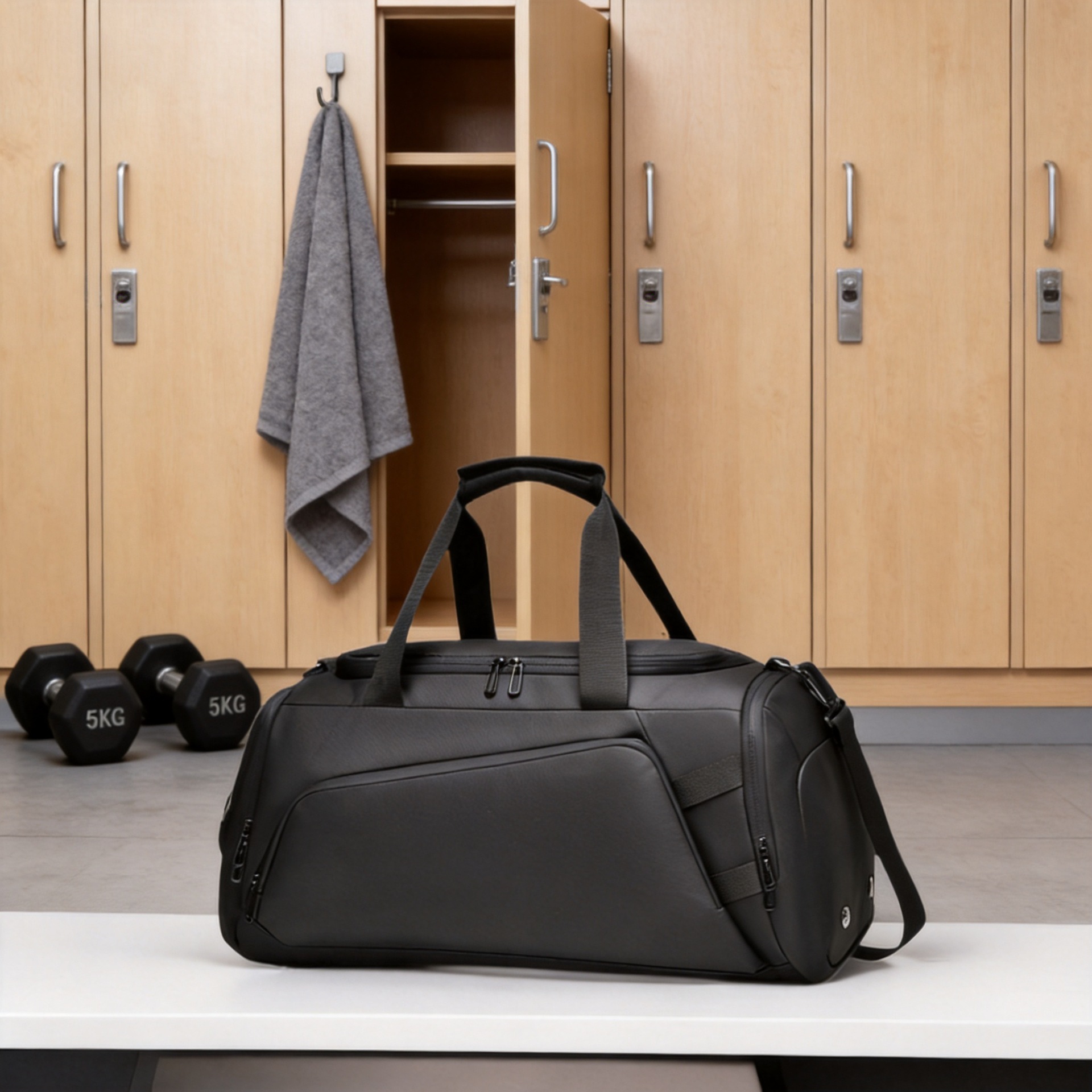 Fitness Bag, Large Capacity, Waterproof, Double Shoulder, Single Shoulder, Crossbody Bag, Sports Travel Backpack, Dry and Wet Separation