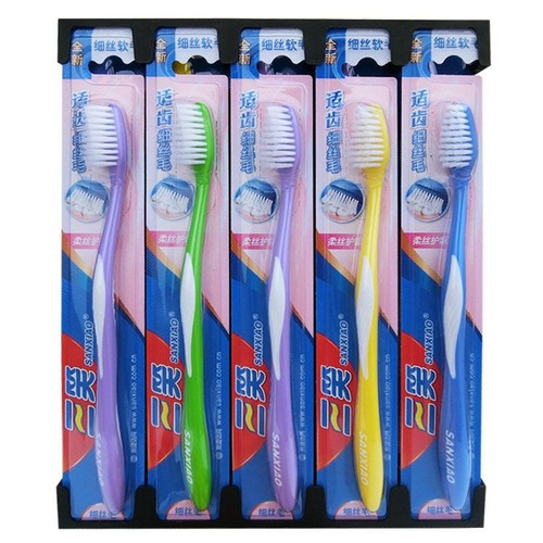 Sanxiao Toothbrush Home Medium Soft Bristle Adult Hard Bristle Toothbrush Women's Wholesale 998N Family Size Men's Toothbrush B22