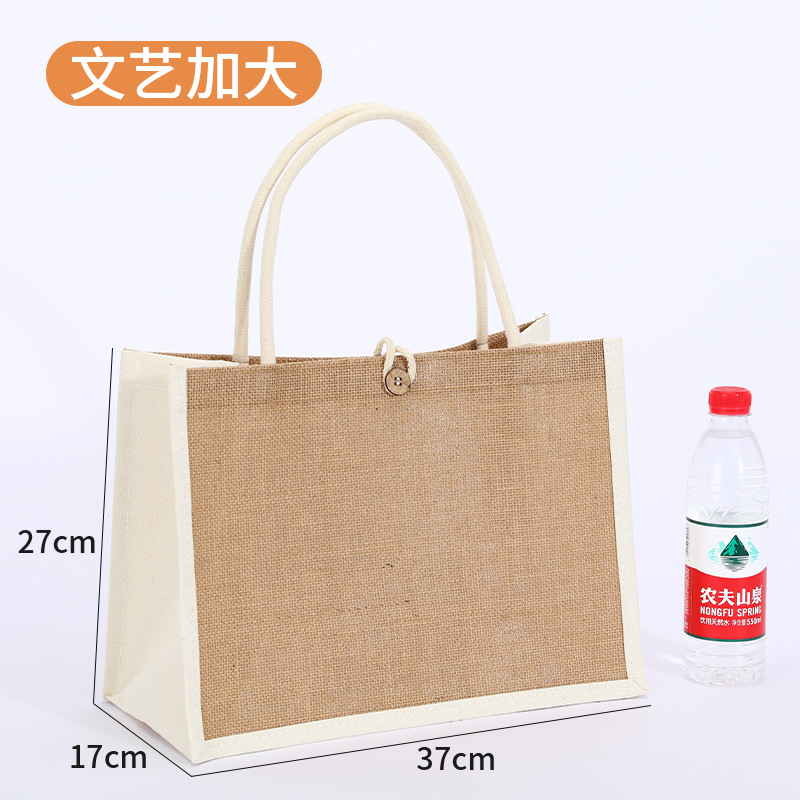 Bolsa de mano logotipo al por mayor moda para salir bolsas de almuerzo de estudiantes bolsas de almuerzo bolsas de regalo bolsas de lino bolsas de lona