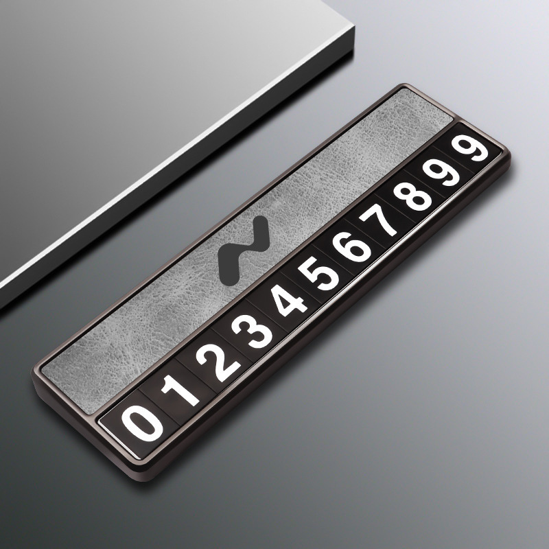 Suitable for Letao L60 Temporary Parking Sign L90 Leather Alloy Car Moving License Plate Luminous Double Number Magnetic Suction