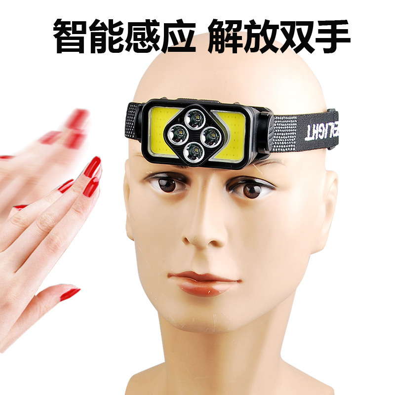 Nuevo suministro transfronterizo al aire libre faro onda inducción COB trabajo fuerte luz faro rojo azul