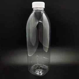 食品塑料瓶储物罐透明耐高温四角蜂蜜零食热饮料矿泉水瓶子1000ml