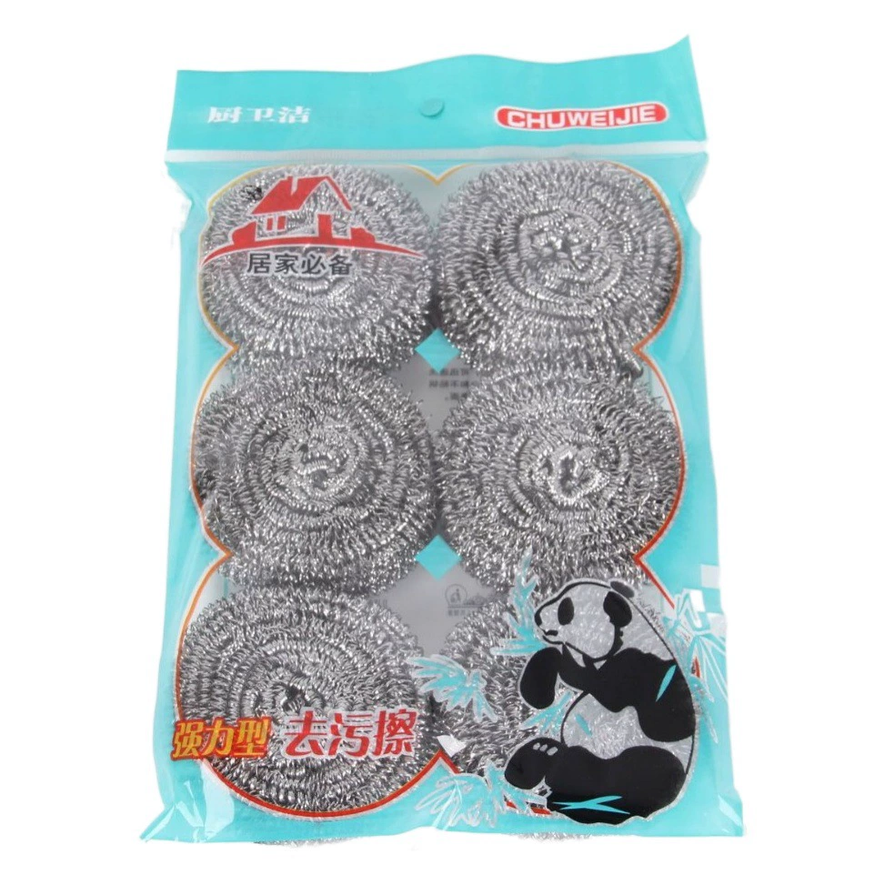 Многофункциональная стальная щетка для мытья посуды и чистки кастрюль, с увеличенной ручкой, из нержавеющей стали, не ржавеет, не линяет.