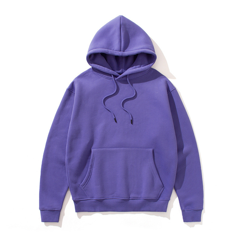 Men's Hooded Sweatshirt Heavyweight Solid Colour Urban Style_voghion.com