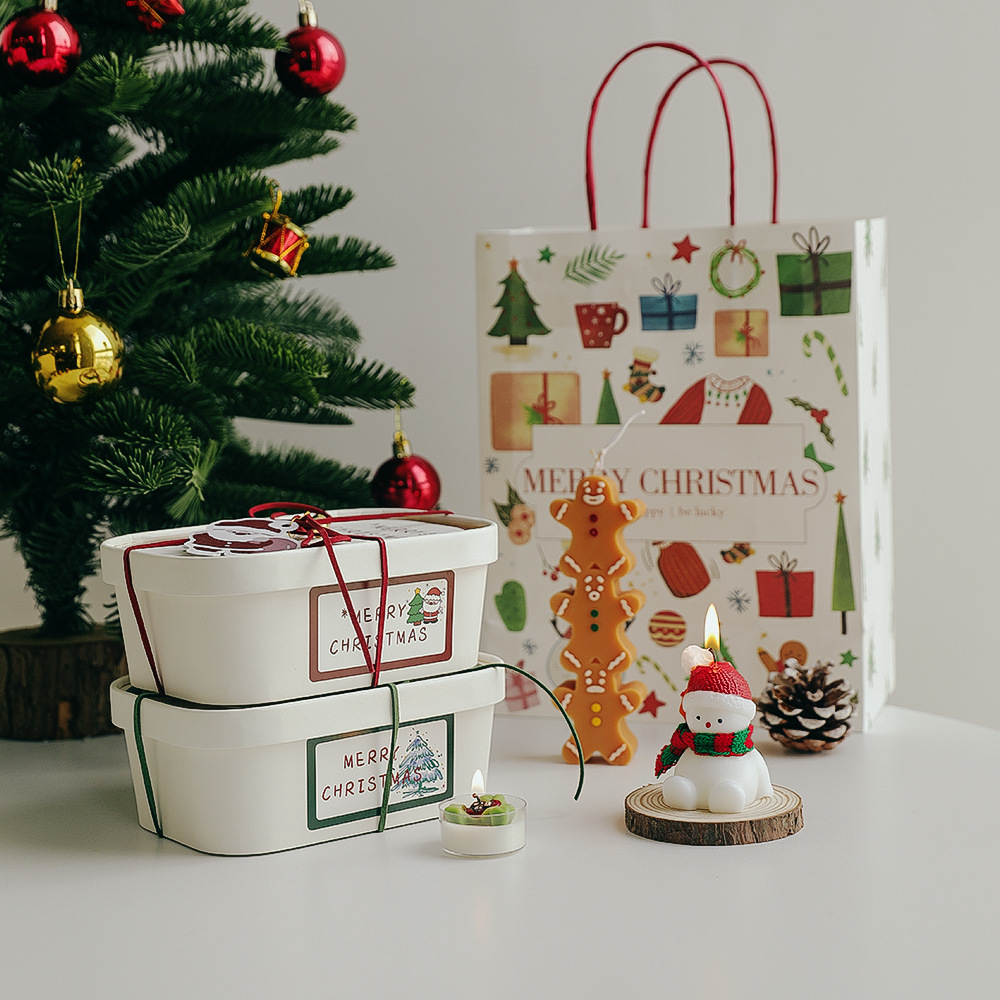 Regalos prácticos de Navidad pequeños regalos transfronterizos hechos a mano perfumes modelado vela de Navidad set de vela de incienso