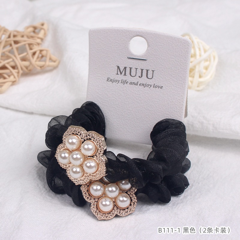 [Carga de tarjeta] sensación de alto nivel coreano de cabello de código de barras de moda de alta elasticidad de cabello anillo de cabello correa de cola de caballo