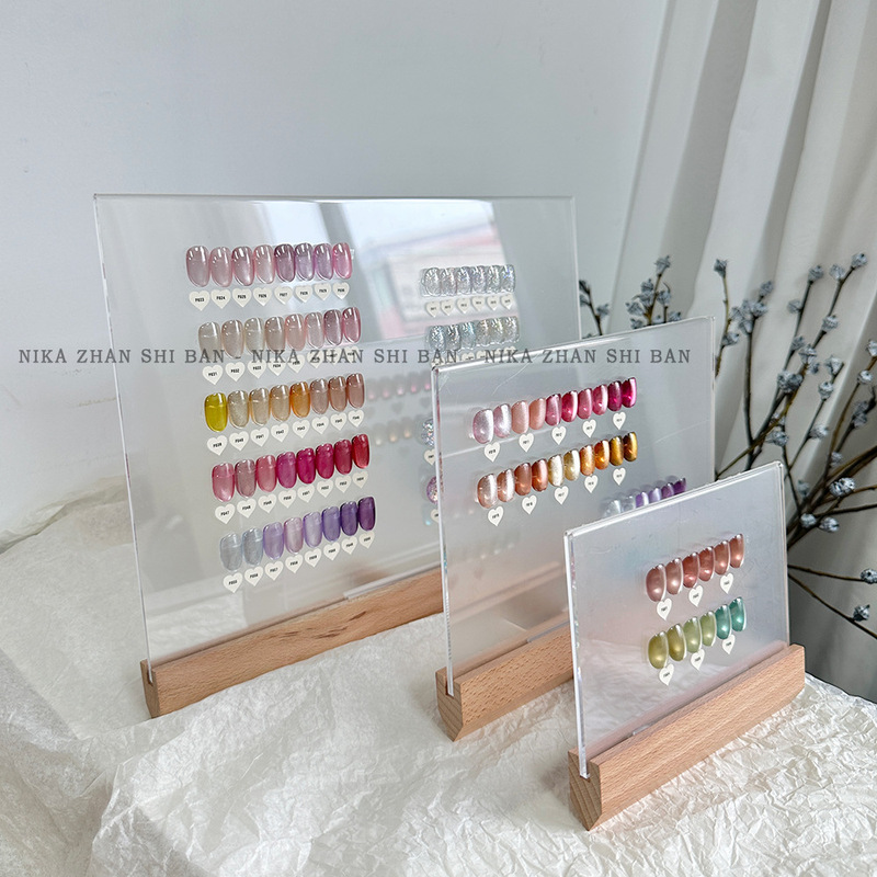 Nail art display board new double-sided acrylic color plate nail polish gel style work color card color printing