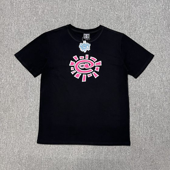 Sun Roll Basic ADWYSD Fashion Brand American High Street Pure Cotton Commuter Personalized Printed Summer Men's and Women's Short-sleeved T-shirt