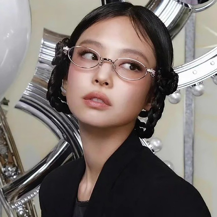 Jennie同款GM平光镜可配度数女高级感珠宝系列镶钻小框眼镜防蓝光|undefined