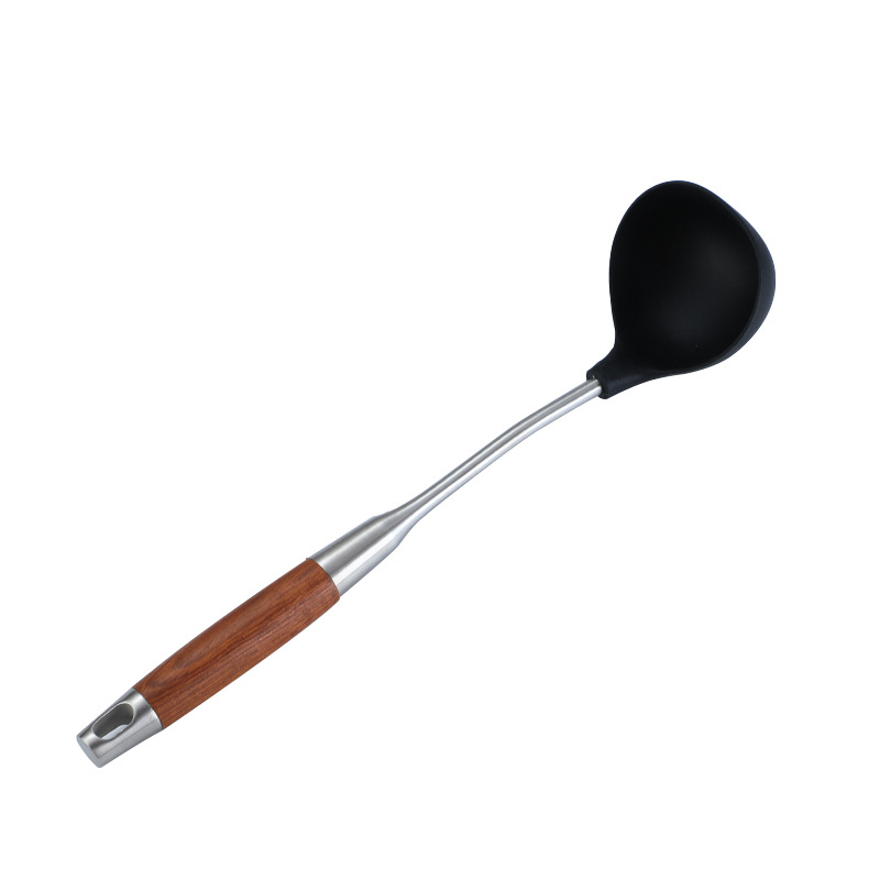 304 stainless steel silicone kitchenware rosewood handle large…