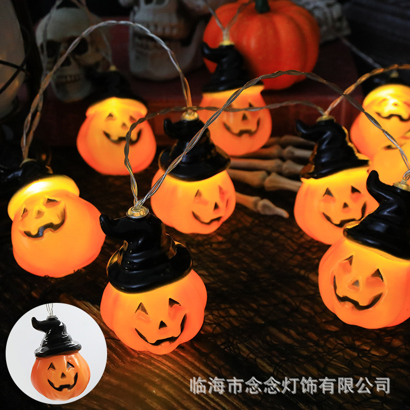 点滅カボチャハロウィン装飾電池ボックス小さなカラフルなライト防水ストリングライトアレンジメント星がいっぱいのゴーストフェスティバル LED ストリングライト|undefined