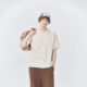 250g Fried Snowflake Vintage Heavy Cotton T-shirt Washed Old Men's Base Shirt Loose Shoulder Round Neck Short Sleeve