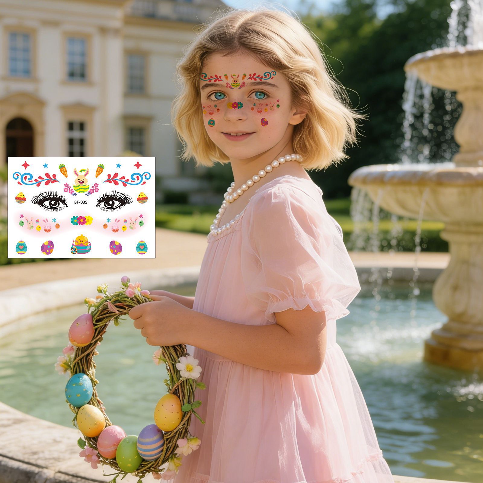 Tatuajes Temporales Infantiles de Pascua Papel de Transferencia de Agua Impermeable para Fiesta
