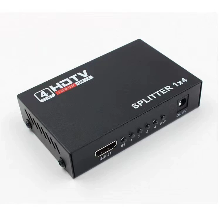 HDMI распределитель один вход, четыре выхода, 1:4 распределение 1, один вход, четыре выхода, высокое разрешение распределитель Сплиттер