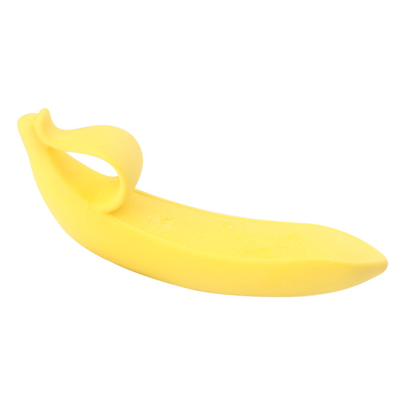 Banana-Shaped Silicone Dildo, Easy-Insert Anal Toy, Yellow Handheld Design — detail image 9
