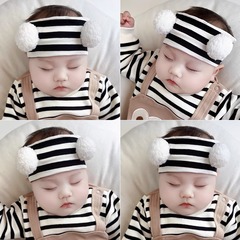 秋南 嬰兒髮帶春秋新款可愛超萌卡通嬰幼兒護囟門帽寶寶胎帽批發