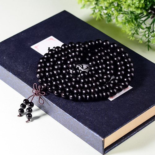 Ebony Buddhist beads bracelet 108 pieces Purple sandalwood prayer beads bracelet submerged wooden toy manufacturer wholesale bracelet