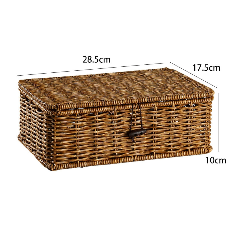 Straw Japanese storage box, woven accessory, storage system