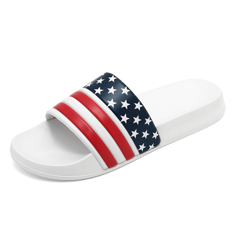 Bandera de verano chanclas zapatillas de hombre comercio exterior al aire libre más tamaño casual moda zapatillas de playa ligeras ventas directas de fábrica