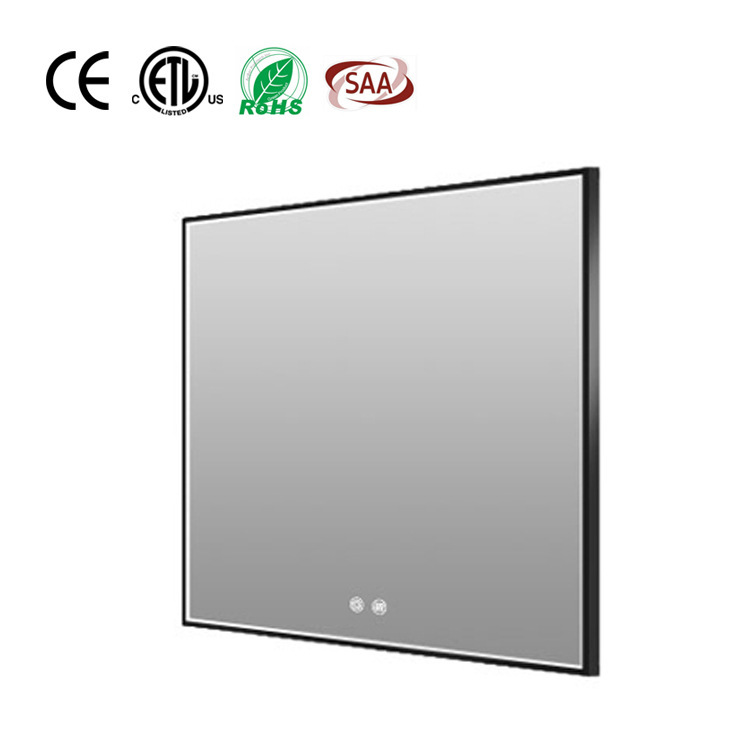 Compras transfronterizas de comercio electrónico redondo espejo de lámpara LED retroiluminante espejo inteligente espejo de marco de aleación de aluminio espejo de baño anti-nebla