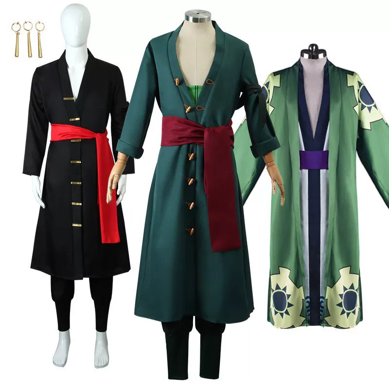 漫多 One Piece Zoro костюм одежды три Zoro Wano Country Zoro Juro юката косплей аниме костюм