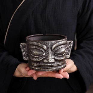 Creative Purple Sand Qi Tian Da Sheng Chinese Retro Ashtray Coffee Table Living Room Office Personality Trend Chinese Decoration
