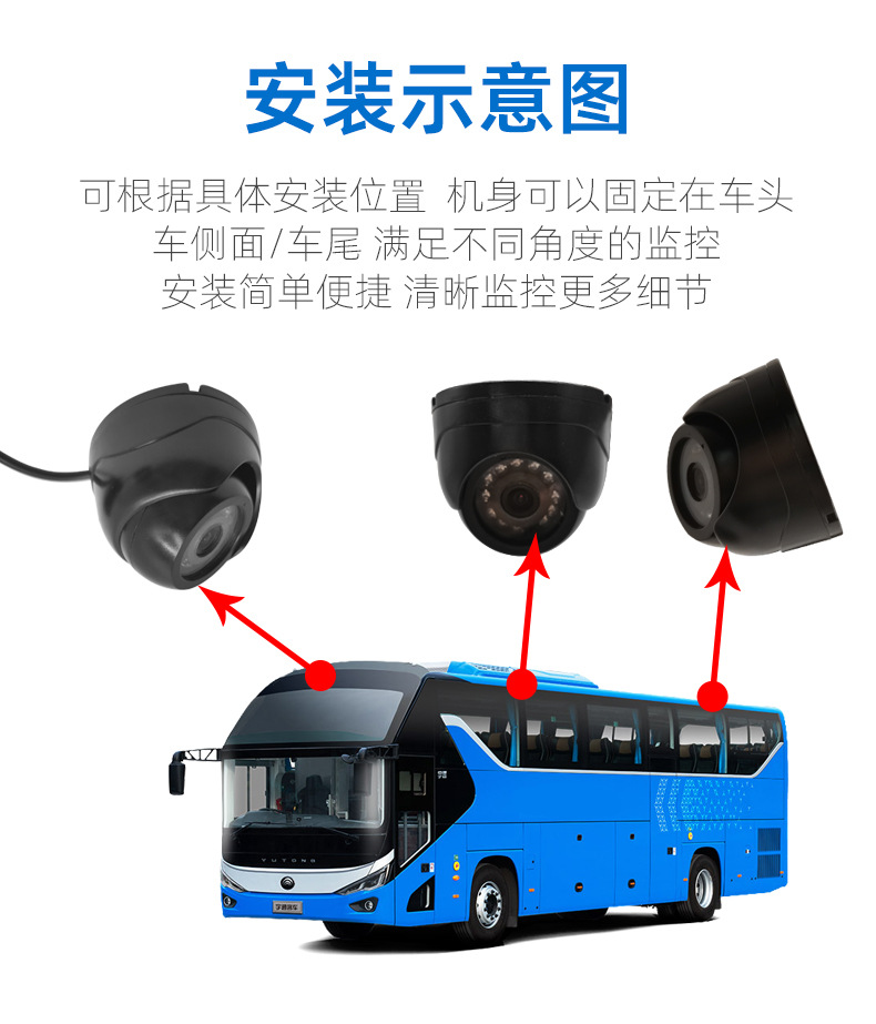 Metal Truck Recorder Car Camera Hd Infrared Night Vision Waterproof Car Monitoring Driving Camera