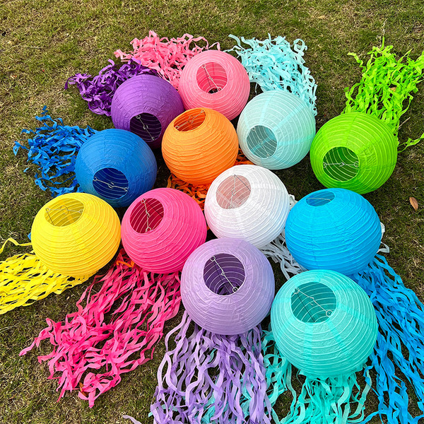 Wholesale jellyfish paper lantern Mermaid Birthday Decoration Color…