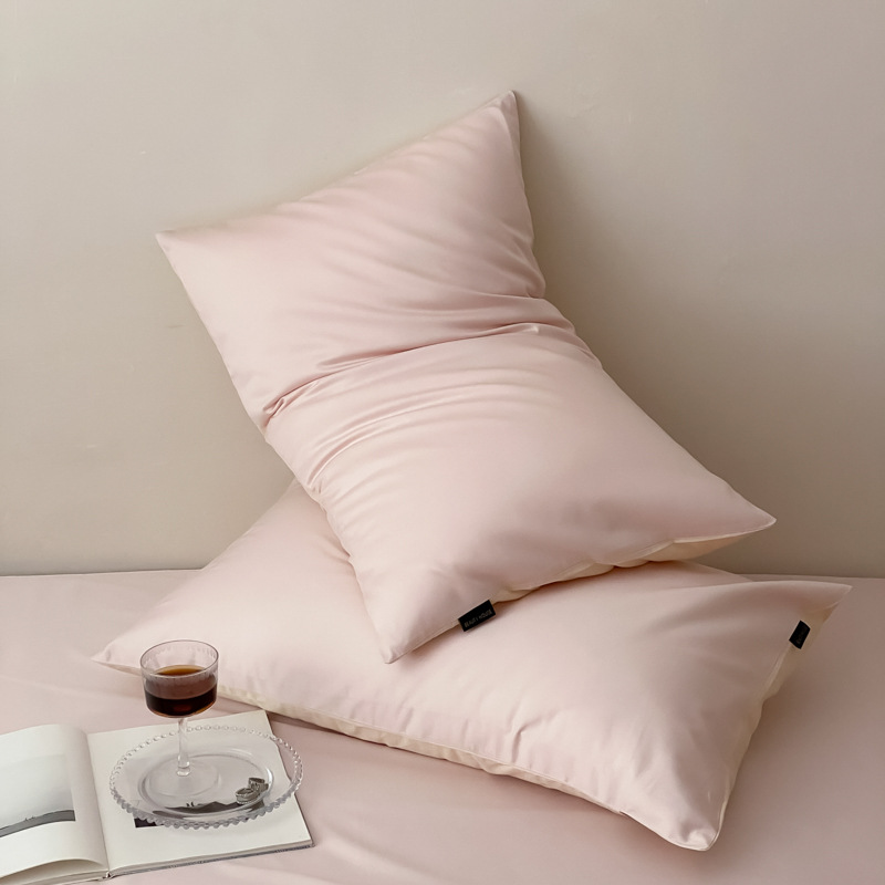 100S algodón largo almohada de algodón un par de paquetes de almohada casera de color sólido nuevo algodón de alta calidad almohada de sensación