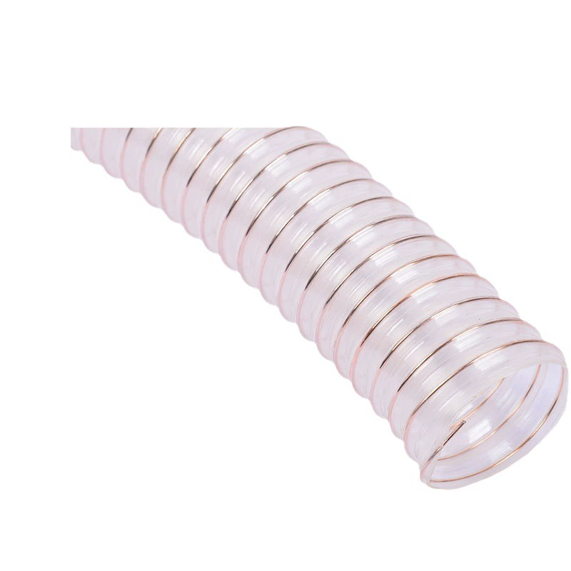 Фабрика оптом PU стальной проволоки шланг стальной проволоки всасывающая труба PU воздушная труба деревообрабатывающее оборудование специальная труба выхлопная труба