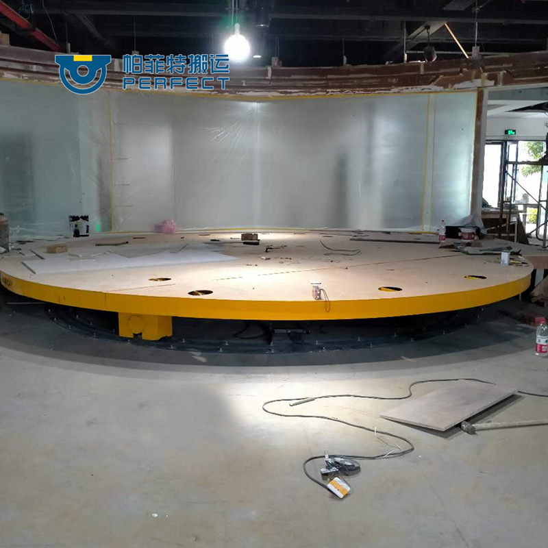 厂家供应 地轨平板车转向圆盘转盘电动转弯车轨道转盘