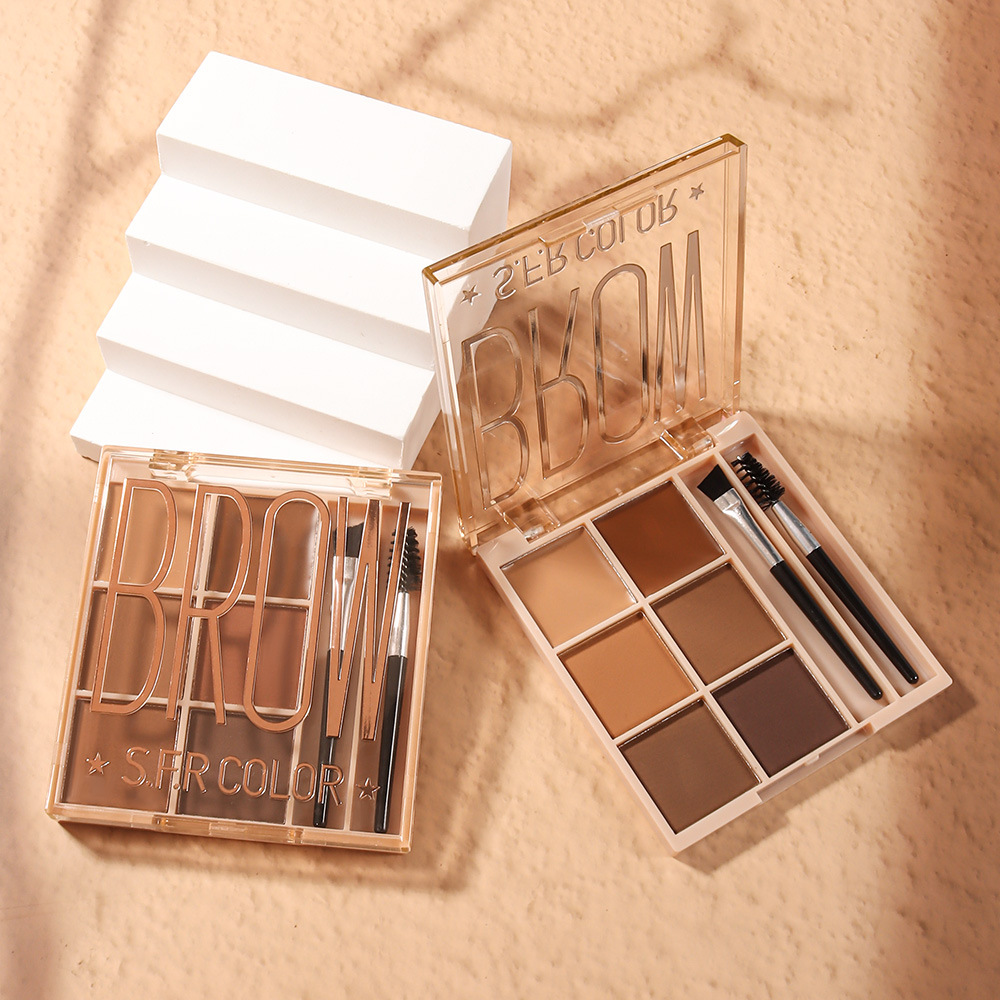 s.f.r color monopolio transfronterizo natural estereoscópico fácil de aplicar maquillaje impermeable sensación de niebla salvaje 6 color ceja crema de cejas
