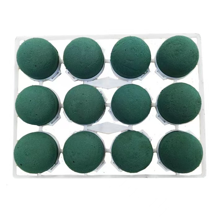 Flores inteligentes Yiwu fábrica directa decoración del flotador coche de la boda plástico verde pequeño cuadrado Ventosa con barro