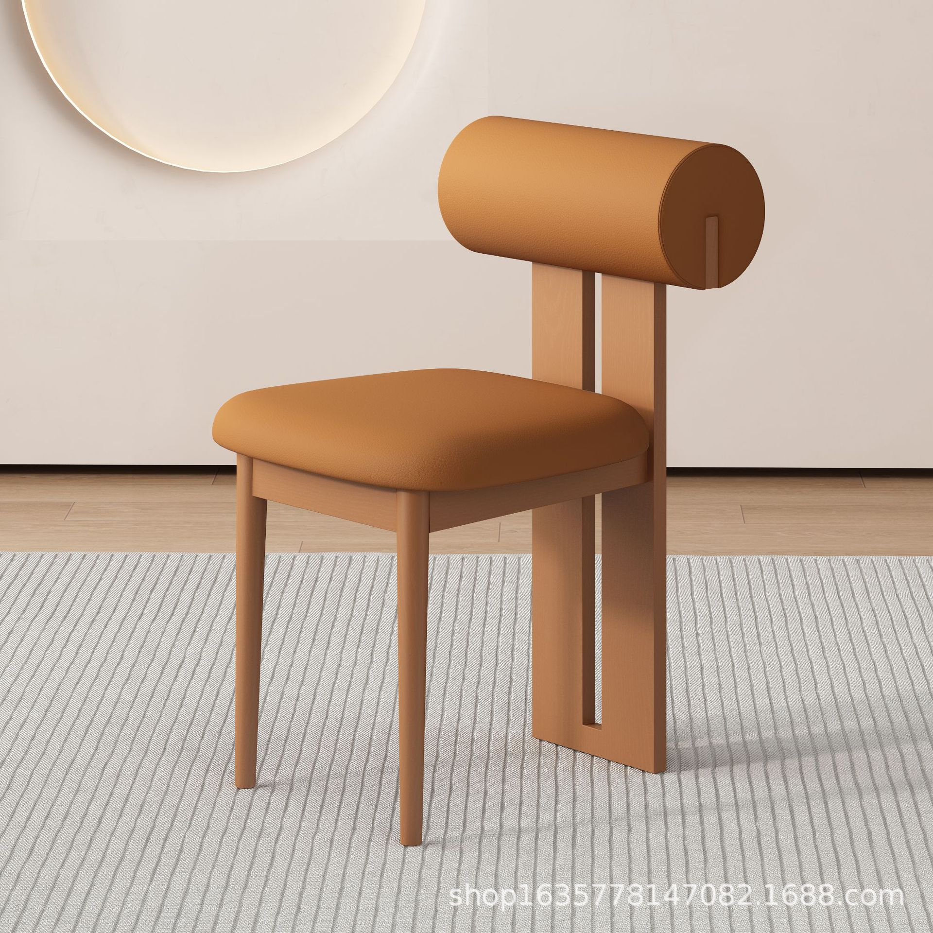 Silla de comedor de madera maciza medieval francesa retro silla de respaldo doméstica diseñador nórdico silla de hipopótamo casual fábrica de origen