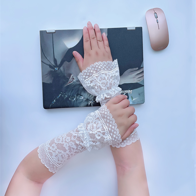 Lace Elastic Fake Sleeves for Women, Versatile Cuffs, Elastic Wrist Sleeves, Sweater Sweatshirt with Bell Sleeves