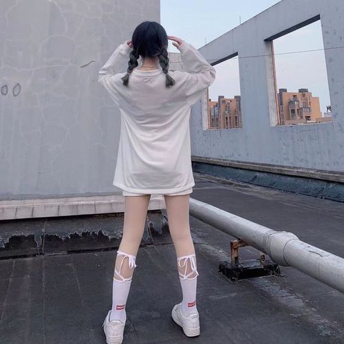 Summer Japanese strap mid-calf socks for women cross black calf socks long jk lace ins trendy lolita women