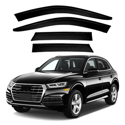 Rain shield — Window Rain Visor Audi - standard-packaging-without-logo-overseas-short-axle-audi-q5-mk2-80a-2018-2025-no-bright-strips-rain-shield
