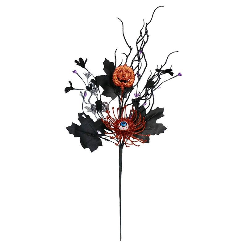 Кросс-бортовые Halloween декорации: хоррор, тыква, кленовые листья, глазные яблоки, цветы, ветви, домашняя вечеринка