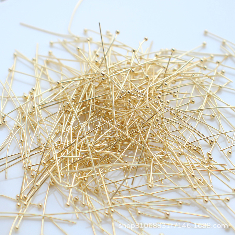FacTory DirecT Sales K Gold-filled Color-preserving 18k14 Pure Copper T-shaped Needle Ball Head Needle 9-characTer Needle Color diy Handmade Jewelry Accessories FacTory DirecT Sales K Gold-filled Color-preserving 18k14 Pure Copper T-shaped Needle Ball Head Needle 9-characTer Needle Color diy Handmade Jewelry Accessories