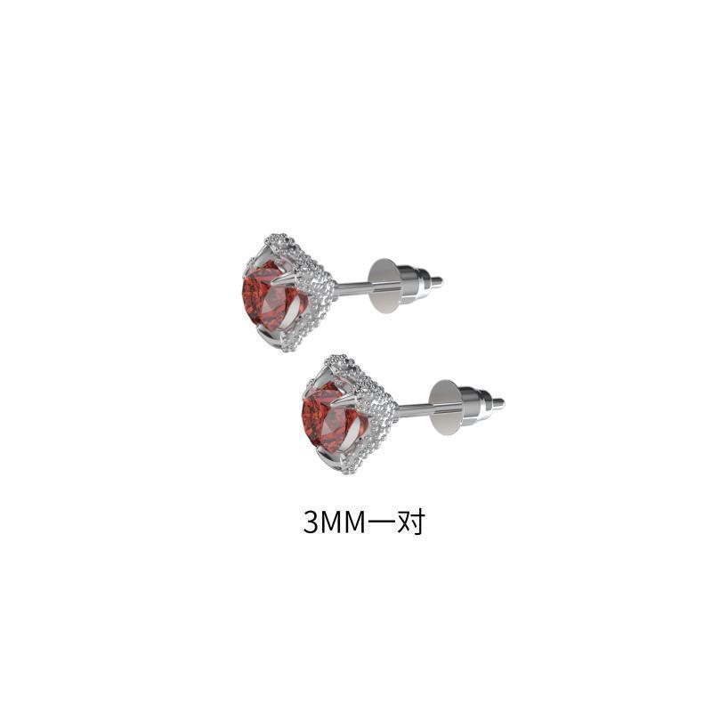 실버 레드 드래곤 클로 귀걸이 3mm 한 쌍이 더 할인됩니다