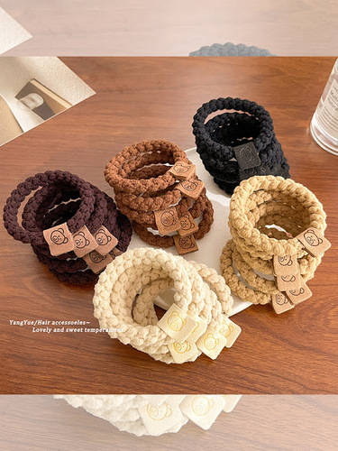 Hair ties, high-end hair accessories, simple new style rubber bands for women, high elasticity, durability and no damage to hair, leather headbands
