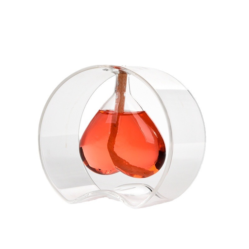 Mxmade creativo cristal transparente amor lámpara de aceite característico regalo de boda en lugar de candelabro