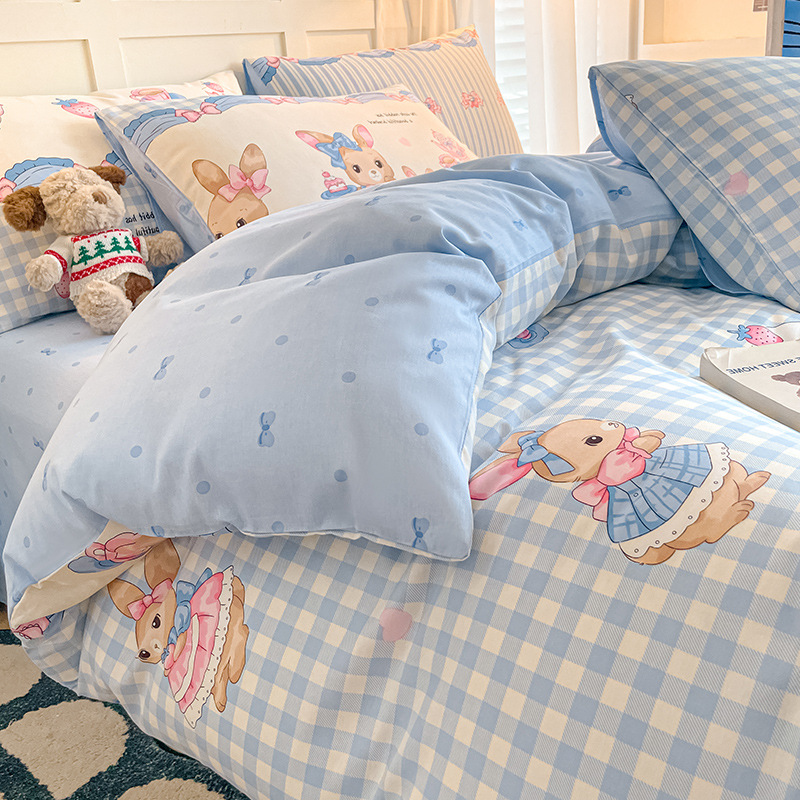 Cobertura de edredón de algodón 128x68 cubierta de edredón de algodón único dormitorio cubierta de edredón 1.5 cuatro partes cuatro estaciones universal