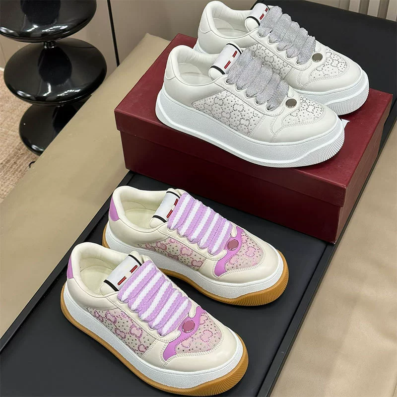 Большая G обувная мастерская семейная пара бисквитная обувь женская 2024 новая сетка красная мода дикий цвет