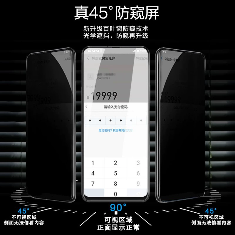 [适用华为mate60pro P70pro nova12pro Mate70pro防窥曲面UV钢化膜]